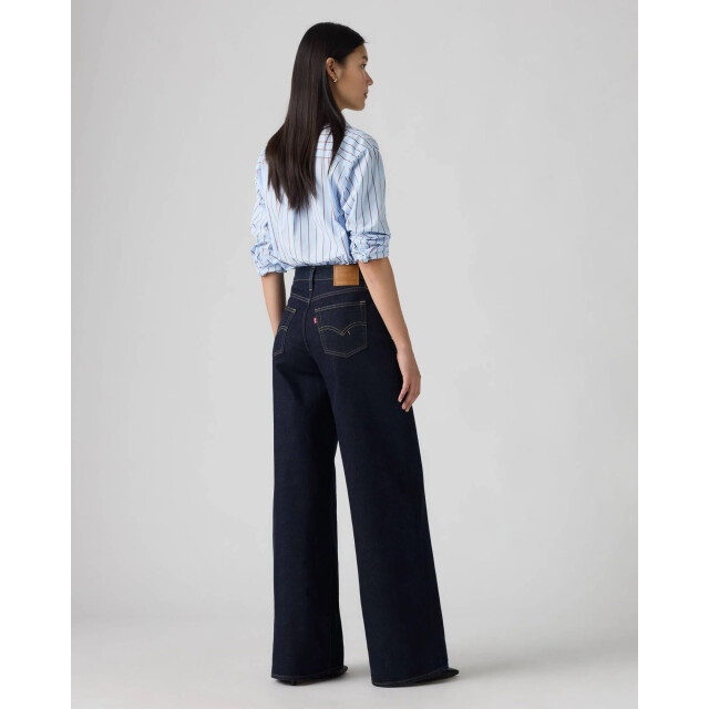 Levi's 728 high rise wide leg jeans retro rinse lb 0039B0001 large