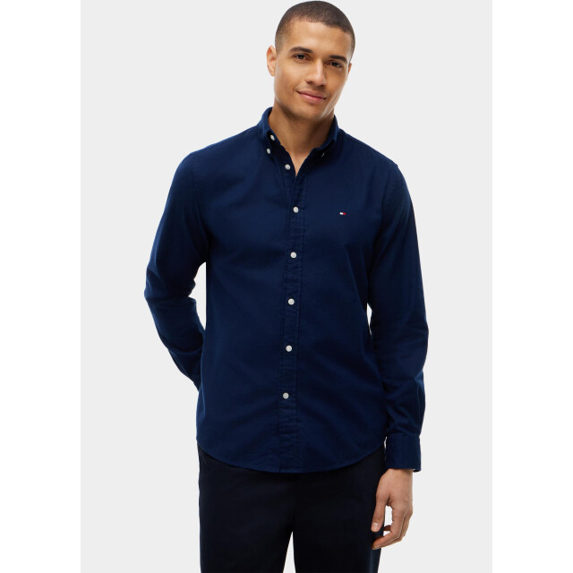 Tommy Hilfiger Overhemd heren flex flannel solid rf shirt mw0mw40469/dcc 211435 large