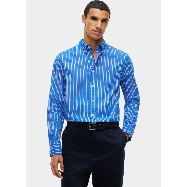 Tommy Hilfiger Overhemd heren flex hairline poplin rf shirt mw0mw44571/0a6 211440 large