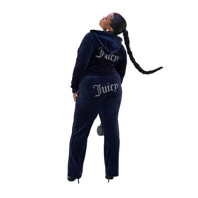Juicy Couture Tina velour track pant with diamante branding JCAPW045 large