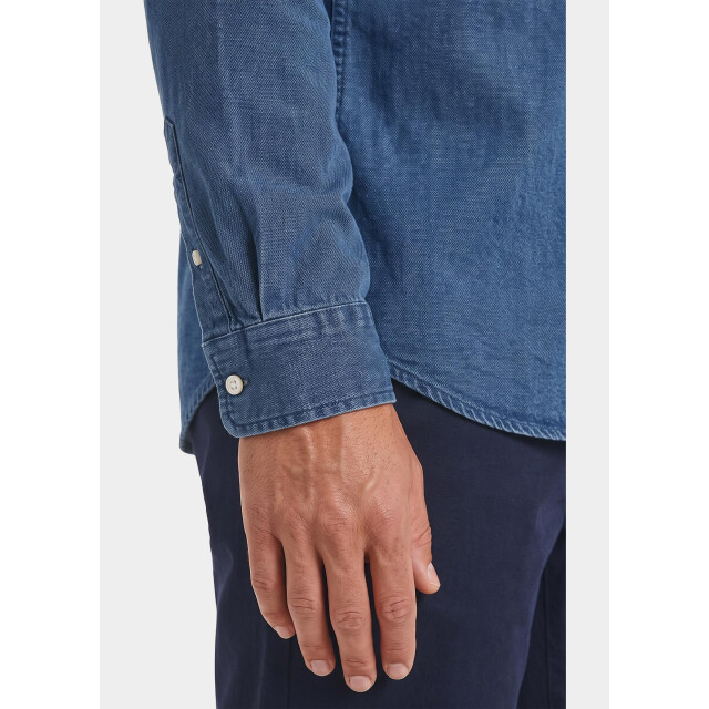 Tommy Hilfiger Overhemd heren indigo dobby rf shirt mw0mw44581/1a4 211451 large