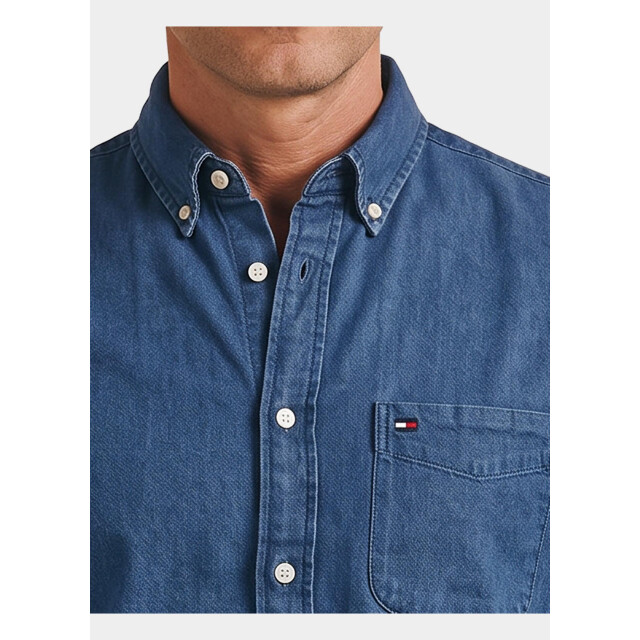 Tommy Hilfiger Overhemd heren indigo dobby rf shirt mw0mw44581/1a4 211451 large