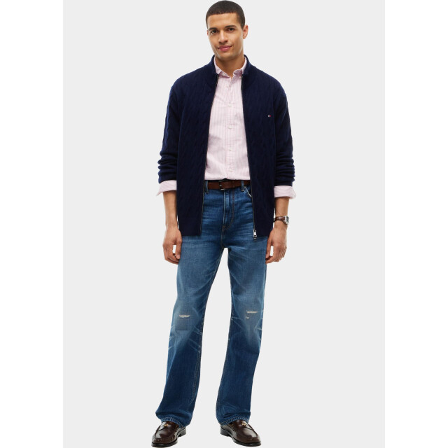 Tommy Hilfiger Vest heren lambswool cable zip through mw0mw46353/dw5 211450 large