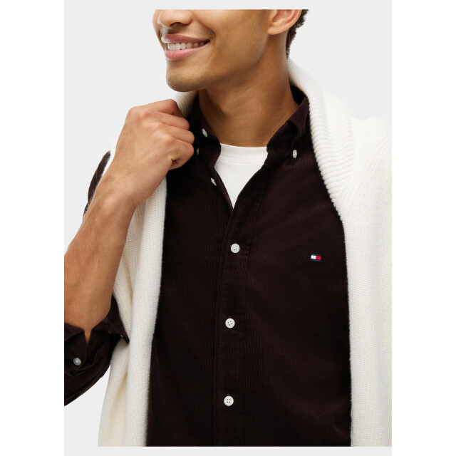 Tommy Hilfiger Overhemd heren solid corduroy rf shirt mw0mw40486/hjt 211437 large
