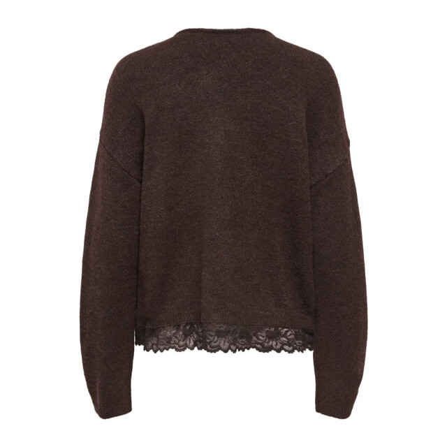 Only Onlclover ls lace v-neck reversible knt coffee bea 15382124-237375003 large