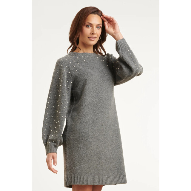 Smashed Lemon Gebreide jurk met pareldetails | 8718679070683 large