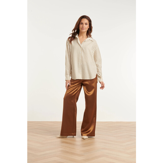 Smashed Lemon Gestreepte blouse met subtiele glitterdetails | 8718679069397 large