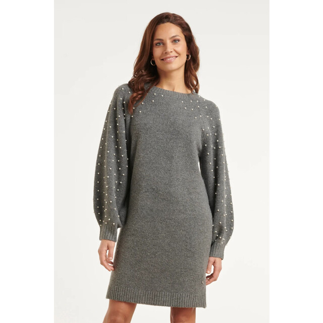 Smashed Lemon Gebreide jurk met pareldetails | 8718679070683 large