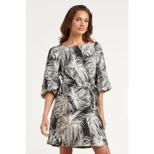 Smashed Lemon Korte jurk met vuurwerk print en strikceintuur | 8718679068499 large