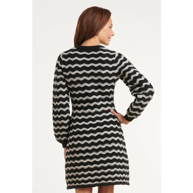 Smashed Lemon Gebreide jurk met golfpatroon | 8718679070836 large