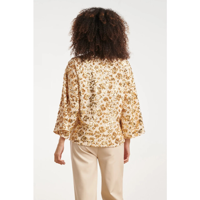 Smashed Lemon Top met all-over paillettenpatroon | 8718679058445 large