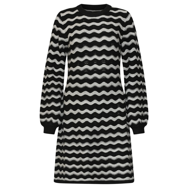 Smashed Lemon Gebreide jurk met golfpatroon | 8718679070836 large