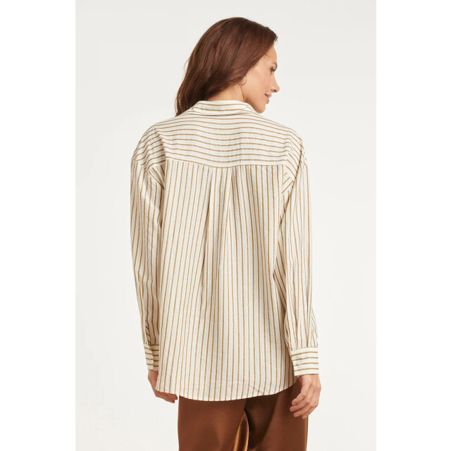 Smashed Lemon Gestreepte blouse met subtiele glitterdetails | 8718679069397 large