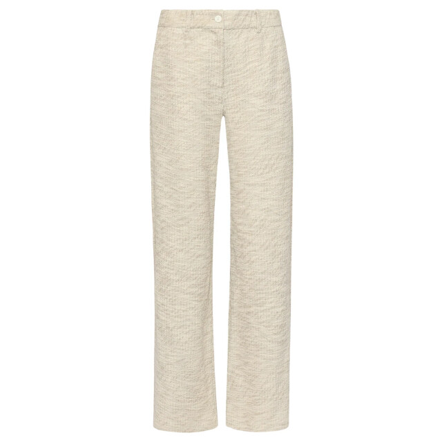 Smashed Lemon Taupekleurige textured wide leg trousers | 8718679058513 large