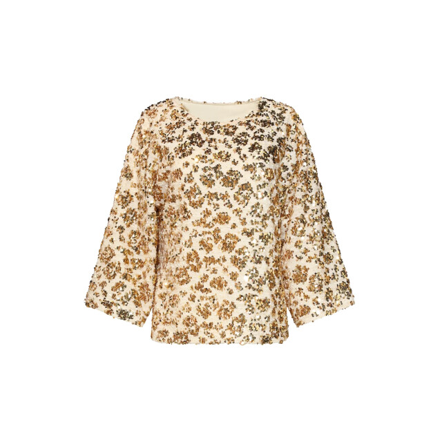 Smashed Lemon Top met all-over paillettenpatroon | 8718679058445 large