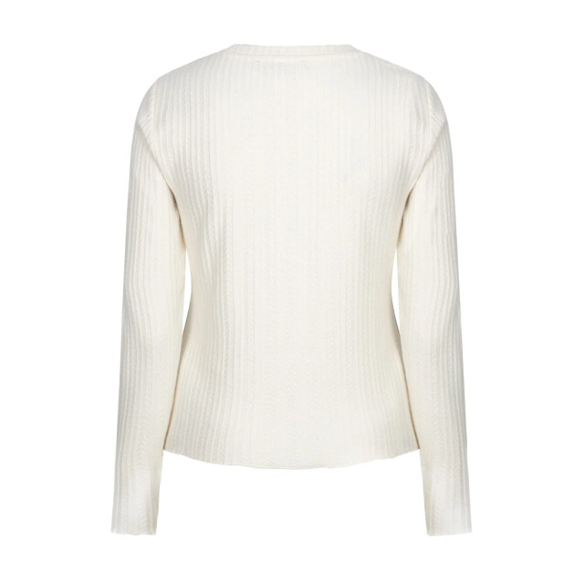 Red Button Top fine knit -ecru SRB5162 large