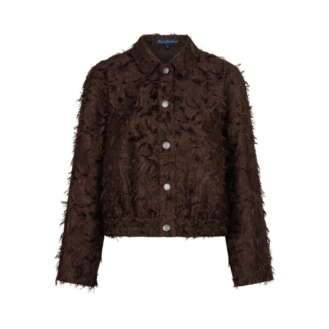 Red Button Bomber fringes espresso SRB5064 large