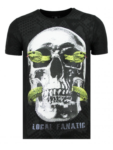 Local Fanatic Skull snake vette t-shirt 11-6326Z large
