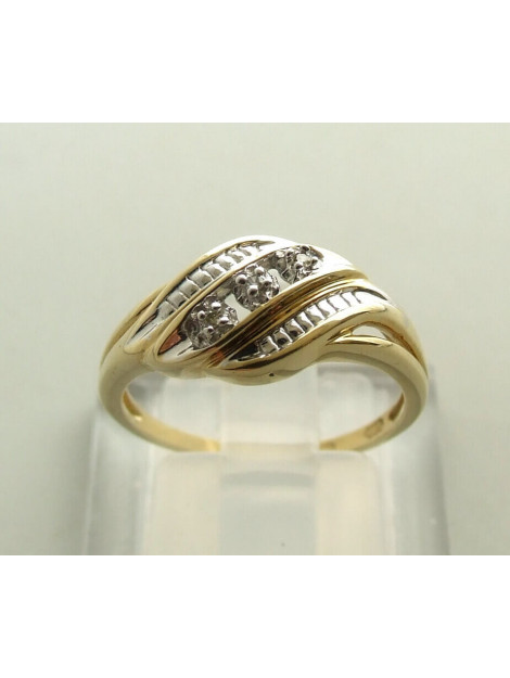 Christian Gouden vlecht ring met diamant 528Y9-6289JP large