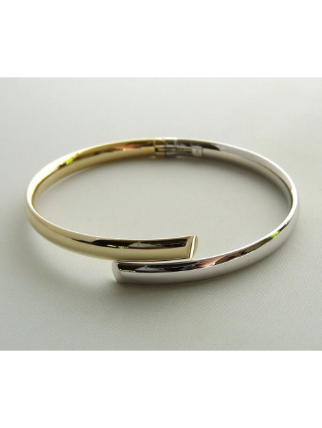 Christian 14 karaat bicolor slavenarmband halfrond model 797R343-980JC large