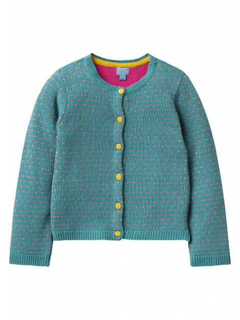 Oilily Kikido knitted cardigan 65 green blocks Oilily Trui Kamelia alle kleding dames Dameskleding en