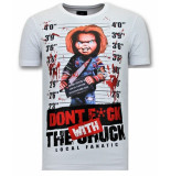 Local Fanatic T-shirt met print bloody chucky angry