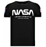 Local Fanatic Bedrukte t-shirt nasa american flag shirt