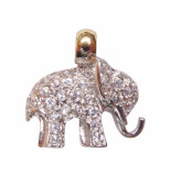 Christian Gouden olifant hanger met zirkonia