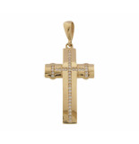 Christian Rose gouden kruis met zirkonia