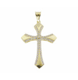 Christian Gouden kruis met zirkonia