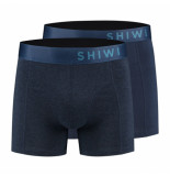 Shiwi 2-pack boxershorts solid dark