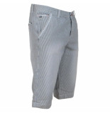 MZ72 heren jeans short fervent gestreept donker