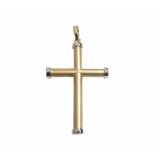 Christian Bicolor matte gouden kruis