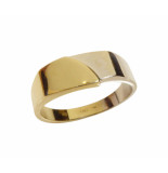 Christian 14 karaat bicolor gouden cachet ring