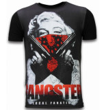 Local Fanatic Gangster marilyn digital rhinestone t-shirt