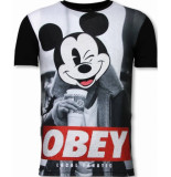Local Fanatic Obey mouse digital rhinestone t-shirt