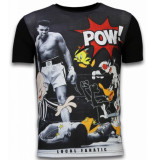 Local Fanatic Ali vs. cartoons digital rhinestone t-shirt