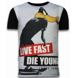 Local Fanatic Duck live fast digital rhinestone t-shirt