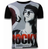 Local Fanatic Rocky balboa digital rhinestone t-shirt