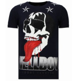 Local Fanatic Hellboy rhinestone t-shirt