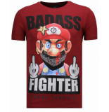 Local Fanatic Fight club mario rhinestone t-shirt
