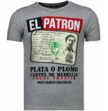 Local Fanatic El patron narcos billionaire rhinestone t-shirt