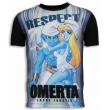 Local Fanatic Respect omerta digital rhinestone t-shirt