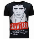 Local Fanatic Scarface red scar digital rhinestone t-shirt