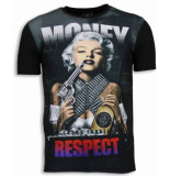 Local Fanatic Marilyn money digital rhinestone t-shirt