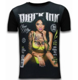 Local Fanatic Black ink crew digital rhinestone t-shirt
