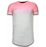 Justing Flare effect t-shirt long fit