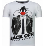 Local Fanatic Pussy cat rhinestone t-shirt