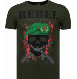 Local Fanatic Skull rebel rhinestone t-shirt