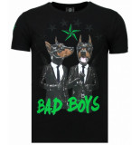 Local Fanatic Bad boys pinscher rhinestone t-shirt